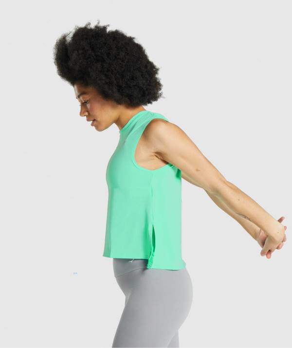 Damske Tielko Gymshark Training Midi Tyrkysové | RE7856219